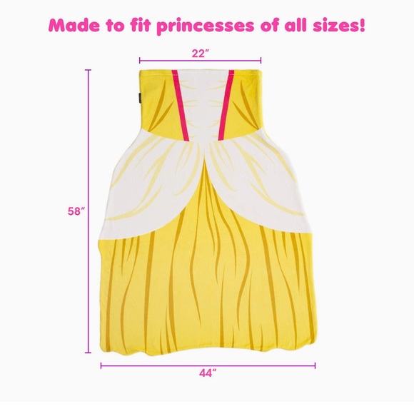 Silver Lilly Princess Dress Fleece Blanket - Picture 6 of 6